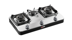 स्टेनलेस स्टील सुपरस्टार: वियोसिया 3-बर्नर गैस स्टोव के साथ पाक बहुमुखी बहुमुखी प्रतिभा